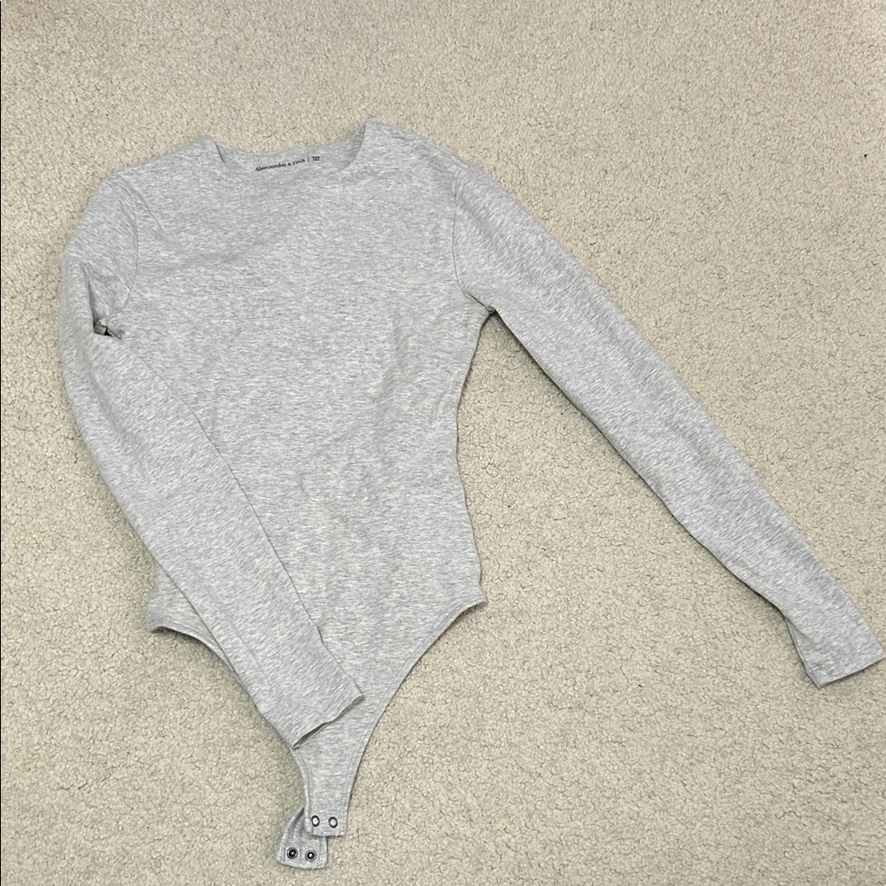 Long Sleeve Gray Bodysuit - Classic Women's Top